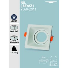 NİL DEKORATİF KARE BEYAZ KASA